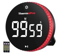ThermoPro TM04 Temporizador de Cocina de 99 Horas con imán Potente, Temporizador Digital con 3 Niveles de Volumen y cronómetro con Gran Pantalla LED, Ideal para cocinar, Oficina, Gimnasio y Estudio
