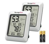 ThermoPro TP50 - Termómetro digital para interiores (termómetro de ambiente e indicador de humedad, con monitor de humedad y temperatura, 2 unidades)