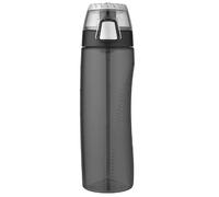 Thermos Botella de hidratación Tritan de 24 onzas con medidor, humo