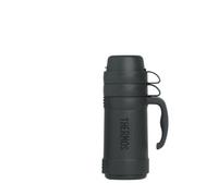 THERMOS Botella térmica, Gris, 1L, 17x11x33 cm, Incluye 2 Tazas, Asa ergonómica, Aislamiento Doble Pared, Rendimiento térmico 12 Horas Calor, 24 Horas frío, Botellas Termo (63210)