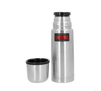 Thermos Botella térmica, Plata, Acero Inoxidable, Calor y frío 24h, Tapa de Rosca con Vaso, Aislamiento Doble Pared, Botellas Termo Grandes
