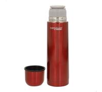 Thermos Botella térmica, Rojo, 500 ml, Acero Inoxidable, 7x7x25 cm, Tapa de Rosca, Incluye Vaso, Aislamiento al vacío, Sistema de Apertura y Cierre, Botellas Termo (63215)