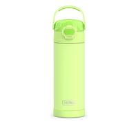 THERMOS FUNTAINER - Botella de acero inoxidable aislada al vacío de 16 onzas con tapa de boquilla ancha, color lima neón