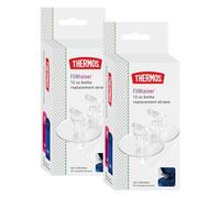 Thermos FUNtainer - Pajitas de repuesto para botellas de agua aisladas para niños, 12 onzas, transparentes, paquete de 2