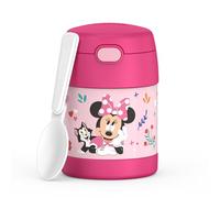 Thermos FUNTAINER - Tarro de comida para niños de acero inoxidable aislado al vacío de 10 onzas con cuchara, Minnie preescolar