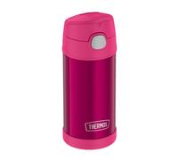 Thermos FunTainer - Termo, Acero Inoxidable, Rosa, 0,35 L | Aislamiento al vacío, 12h frío, hermético, sin BPA, apto para lavavajillas, doble pared, pajita, asa