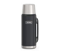 THERMOS ICON BEVERAGE BOTTLE 1,20 l, gris/grafito mate, termo de 1200 ml, termo con vaso, termo con asa, 24 h caliente/24 h frío, apto para lavavajillas, absolutamente hermético, libre de BPA