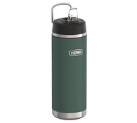 Thermos ICON - Botella térmica con pajita de 0,71 l, color verde, 12 horas de frío, de acero inoxidable, apta para lavavajillas, sin BPA