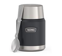 Thermos Termo para comida ICON 0,47 l – gris grafito, acero 18/8, hermético, con cuchara plegable