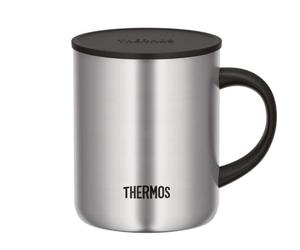 Thermos LONGLIFE Cup 0,35 l, taza de acero inoxidable con tapa o posavasos, taza de café de acero inoxidable, taza de camping, mantiene las bebidas calientes o frías durante más tiempo, apto para
