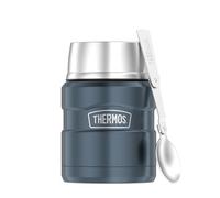 THERMOS Stainls King - Recipiente térmico para comida (0,47 L, acero inoxidable, totalmente hermética, mantiene los alimentos calientes durante 9 horas y 14 horas fríos, con cuchara plegable, sin BPA)