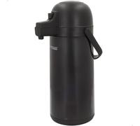 Thermos Termo Acero Inoxidable, Negro, Aislamiento Doble, Pulsador Superior, Asa ergonómica, Alto Rendimiento térmico en Calor, 24 Horas frío, Termos café
