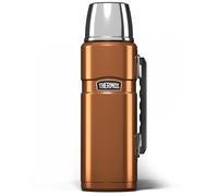 Thermos - Termo de viaje de cobre inoxidable King (1,2 L) - Termo de té y café aislado a prueba de fugas para bebidas calientes y frías, taza integrada, tapón giratorio, sin BPA, acero duradero, apto