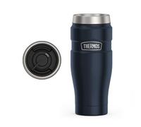 Thermos Vaso de viaje de acero inoxidable King, 1 unidad (paquete de 1), azul mate
