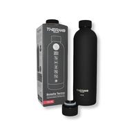 THERMOSPORT - Botella de Agua de Acero Inoxidable - Termo Reutilizable SIN BPA, con Doble Pared Aislante y ¨Soft Touch¨ Negro Mate, Ideal para Mantener Bebidas Calientes y Frías (Café, Té) (750 ml)