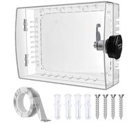 Thermostat Lock Box - Wall-Mounted Clear Acrylic Material | Universal Protector And Security Guard Shell | For Home Office Restaurant Hotel School Hospital Dorm And Rental Property Use