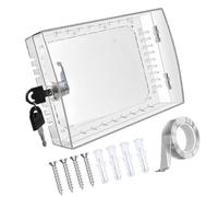 Thermostat Lock Box With Clear Designs And Key Screws Accessories Set Wall Protector Covers For Public Areas Clear Cover