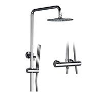 Thermostatic Rain Shower System Luxury Bathroom Rain Mixer Shower Combo Set with Rainfall Shower Head, Anti-Scalding,8inch
