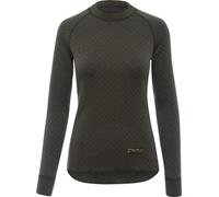 Thermowave Ropa interior de lana merino 3 en 1 para mujer con cuello redondo - Ropa interior térmica extra cálida que absorbe la humedad - 330 GSM de secado rápido para el Ártico