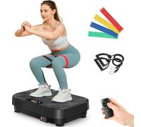 THERUN Plataforma Vibratoria para Casa, Plataforma Vibración Muscular con 99 Niveles de Intensidad y 5 Programas Preestablecidos, Entrenamiento de Cuerpo Completo y Tonificación Muscular