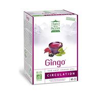 Thés de la Pagode - Té Gingo Orgánico - 60 infusiones | Organic Tea | Fórmula reforzada y patentada | Promueve la buena circulación, reduce el efecto de las piernas pesadas