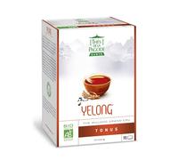 Thés de la Pagode - Té orgánico Yelong - Té orgánico Wulong con Ginseng - Caja de 90 bolsitas de té - Vitalidad