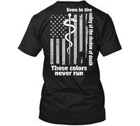 These Colors Never Run Thin White Line - Even in The Tagless tee T-Shirt Black Men's