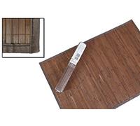 thesecrethome.es Alfombra de Bambú - Marrón Oscuro - Láminas de 1 cm Ancho - Antideslizante Decoración Salón Dormitorio Terraza Baño (40 x 70 cm)