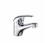 thesecrethome.es - Grifo de lavabo Monomando Atlántico - Grifo Bidé, Lavabo Baño - Acabado Cromado para Cuarto de Baño - Grifo Mezclador Agua Fría y Caliente - Alto: 8 cm x Profundo: 12 cm