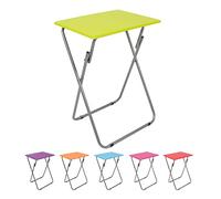 thesecrethome.es Mesa Plegable Multifuncional - Auxiliar Pequeña Verde de Madera - Ideal para Terraza, Balcón, Camping, Jardín - 48x38x66 CM