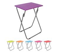thesecrethome.es Mesa Plegable Portátil Multifuncional - Rectangular Pequeña Auxiliar Violeta - Ideal para Terraza, Balcón, Camping, Jardín - 48x38x66 CM
