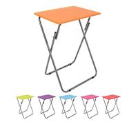thesecrethome.es - Mesa Plegable Portátil Rectangular De Madera - Multiusos y Auxiliar para Terraza, Balcón, Camping o Jardín - Alto: 66 cm x Largo: 48 cm (Naranja)