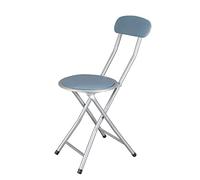 thesecrethome.es - Taburete Plegable de Cocina - Silla Plegable de Metal con Asiento y Respaldo Acolchado - Silla Apta para Interior y Exterior - Alto. 72 cm x Diámetro. Ø30 cm - Gris
