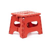 thesecrethome.es - Taburete Plegable Multiusos - Escalera Antideslizante - Altillo para Cocina o Baño - Disponible en Varios Tamaños y Colores (Rojo Lunares - Alto. 18 cm x Largo. 21 cm)