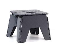 thesecrethome.es - Taburete Plegable Multiusos - Escalera Antideslizante - Altillo para Cocina o Baño - Disponible en Varios Tamaños y Colores (Negro - Alto. 21 cm x Largo. 25 cm)