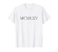 TheShirtShops Vintage 1965 T-Shirts Camiseta Regalo 60 Cumpleaños Camiseta Unisex-Adultos Pequeño Manga Corta Blanco Estampado de Letras