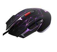 Theshy Fantech - Ratón con cable, 1,8 m, 6D, USB, macro RGB, para laptop, con soporte para la muñeca, repelente elástico grande (negro)