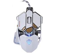 Theshy Luom G10 - Ratón para máquina de juegos con cable, color negro y blanco, 4000 Dpi, soporte ajustable para muñeca, repelente de cuerda elástica, ratones de juego grandes, USB, óptico, Pro Gamer