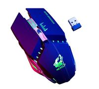 Theshy - Ratón inalámbrico para juegos, 2.4 GHz, silencio, recargable, retroiluminado por LED, 1600 DPI