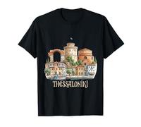 Thessaloniki Grecia Travel Souvenir City Landmark Gift Camiseta
