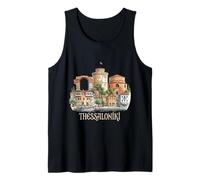 Thessaloniki Grecia Travel Souvenir City Landmark Gift Camiseta sin Mangas