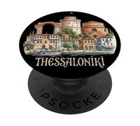 Thessaloniki Grecia Travel Souvenir City Landmark Gift PopSockets PopGrip Adhesivo