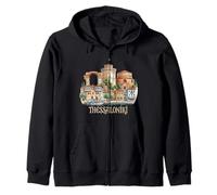 Thessaloniki Grecia Travel Souvenir City Landmark Gift Sudadera con Capucha