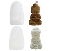 TheStriven 2 Piezas Moldes de Silicona para Velas Moldes para Velas DIY Molde de Silicona para Velas con Forma de Buda Molde para Velas de Navidad DIY 3D en Forma de Buda para Decoración del Hogar