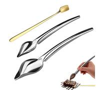 TheStriven 3 Piezas Deco Cuchara Cuchara de Postre Cucharas para Servir Cuchara de Chocolate de Acero Inoxidable Cucharas para Decorar, decoración de postres, decoración de Pasteles