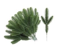 TheStriven 36 agujas de pino artificiales de simulación artificial, ramas de pino artificiales, hojas de pino, plantas verdes, agujas de pino artificiales para decoración navideña (verde)
