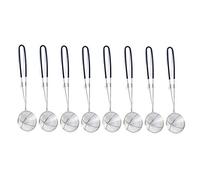 TheStriven 8 Piezas Malla Fina Colador de Olla Caliente Juego de Tamiz de Malla Fina de Acero Inoxidable Acero Inoxidable Accesorios para Fondue para Herramientas de Cocina (Negro)