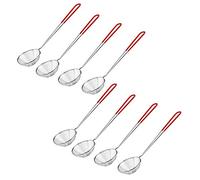 TheStriven 8 Piezas Malla Fina Colador de Olla Caliente Juego de Tamiz de Malla Fina de Acero Inoxidable Acero Inoxidable Accesorios para Fondue para Herramientas de Cocina (Rojo)