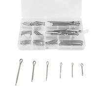 THETAG 150 Piezas Surtido de Pasadores de Chaveta, 15 Tamaños Pasadores de Seguridad M1 M1.5 M2 M2.5 M3 Pasador Acero Inoxidable Pasador Aleta con Caja de Plástico para Mecánica, Garaje, Automoción