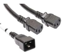 TheTechWave - Cable de alimentación divisor IEC C20 a 2X C13 - 200 ~ 250 V 12 AWG 20 A a doble 14 AWG 15 A cable en Y resistente para Bitmain Antminer S19, L7, D7, KS3, KA3 U/L certificado (10 pies)